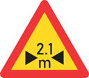 TW360 - Temporary Width Restriction Road Sign