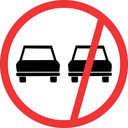 R214 - No Overtaking - All Vehicles Road Sign