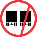 R215 - No Overtaking - Goods Vehicles Road Sign
