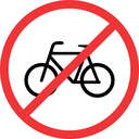R219 - No Cyclists Road Sign