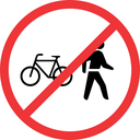 R220 - No Cyclists & Pedestrians Road Sign