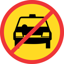 TR224 - Temporary No Taxis Road Sign