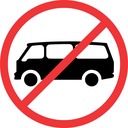 R225 - No Mini-Busses Road Sign