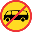 TR225 - Temporary No Mini-Busses Road Sign