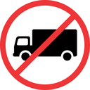 R229 - No Goods Vehicles Road Sign