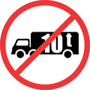 R230 - No Goods Vehicles Over Indicated GVM Road Sign