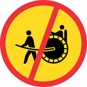 TR234 - Temporary No Rickshaws Road Sign