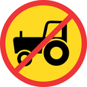 TR236 - Temporary No Agricultural Vehicles Road Sign