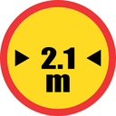 TR239 - Temporary Width Limit Road Sign