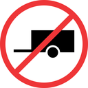 R240 - No Towed Vehicles Road Sign