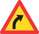 TW202 - Temporary Gentle Curve (Right) Road Sign