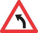 W203 - Gentle Curve (Left) Road Sign