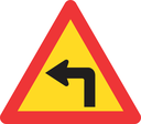 TW205 - Temporary Sharp Curve (Left) Road Sign