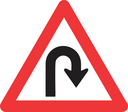 W206 - Hairpin Bend (Right) Road Sign