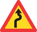 TW208 - Temporary Winding Road (Right-Left) Road Sign