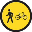 TR114 - Temporary Pedestrians & Cyclists Only Road Sign