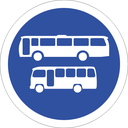 R135 - Busses And Midi-Busses Only Road Sign