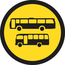 TR135 - Temporary Busses And Midi Busses Only Road Sign