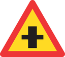 TW102 - Temporary Crossroad On Priority Road Road Sign