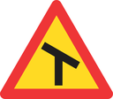 TW105 - Temporary Skew T-Junction (Right) Road Sign