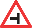 W107 - Side-Road Junction (Left) Road Sign