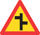 TW109 - Temporary Staggered Junctions (R-L) Road Sign