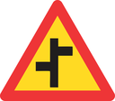 TW110 - Temporary Staggered Junctions (L-R) Road Sign