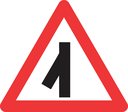 W112 - Sharp Junction (Left) Road Sign