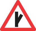 W113 - Sharp Junction (Half Right) Road Sign