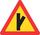 TW113 - Temporary Sharp Junction (Half Right) Road Sign