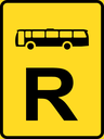 TR301 - Temporary Bus Reservation Road Sign