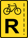 TR304 - Temporary Bicycle Lane Reservation Road Sign