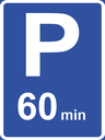 R306-P - Limited Parking Reservation Road Sign