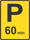 TR306-P - Temporary Limited Parking Reservation Road Sign