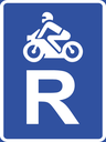 R307 - Motor Cycle Reservation Road Sign