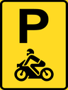 TR307-P - Temporary Motor Cycle Parking Reservation Road Sign