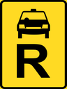 TR309 - Temporary Taxi Reservation Road Sign