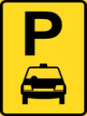 TR309-P - Temporary Taxi Parking Reservation Road Sign