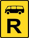 TR310 - Temporary Mini-Bus Reservation Road Sign