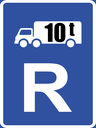 R314 - Goods Vehicle Over Indicated G.V.M. Reservation Road Sign