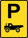 TR315-P - Temporary Construction Vehicle Parking Reservation Road Sign