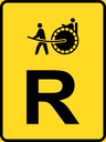 TR318 - Temporary Rickshaw Reservation Road Sign