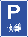 R318-P - Rickshaw Parking Reservation Road Sign