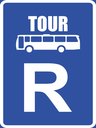 R319 - Tour Bus Reservation Road Sign