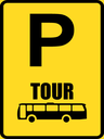 TR319-P - Temporary Tour Bus Parking Reservation Road Sign