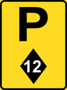 TR320-P - Temporary High Occupancy Vehicle Parking Reservation Road Sign