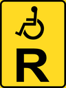 TR323 - Temporary Disabled Person Vehicle Reservation Road Sign