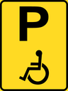 TR323-P - Temporary Disabled Person Vehicle Parking Reservation Road Sign