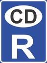 R324 - Authorised Vehicle Reservation Road Sign