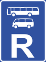 R327 - Bus & Mini-Bus Reservation Road Sign